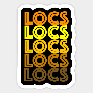 Locs Retro Style Sticker